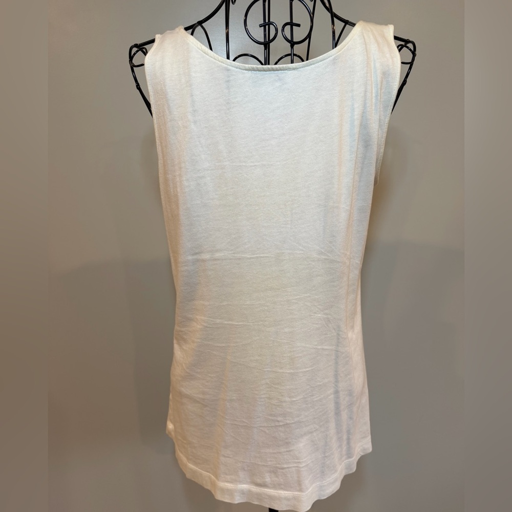 LOFT Ivory Ruffle‎ Tank Top - Picture 3 of 3